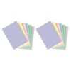 2x 60pc Filofax Pastel A5 Notebook Refill Coloured Plain Paper Stationery