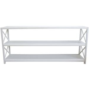 LVD Nantucket Console Table/Bookshelf Furniture 180x80cm - White