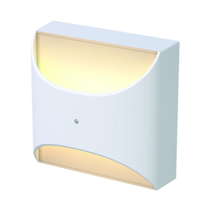 Practa Matte White Rechargeable Dusk to Dawn Step Light