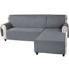 Smarcute 3 Seater and 1 Chaise Lounge L-shaped Reversible Slipcover - Grey