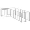 vidaXL Dog Kennel Silver 6.05 m² Steel