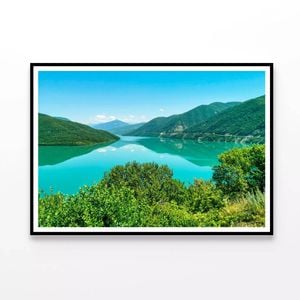 The Lake View with Mountains  Print 100% Australian Made 90x60cm  (Poster)