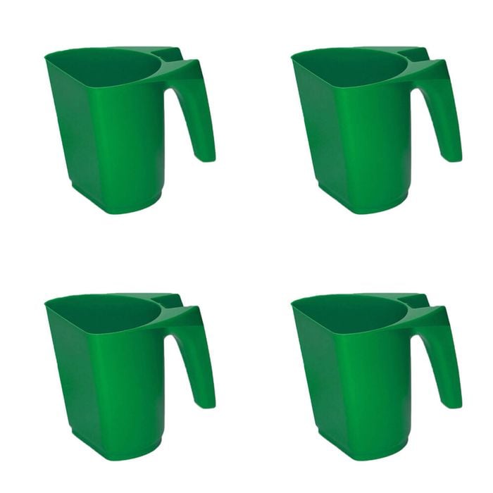 4PK AgBoss Pet and Livestock Plastic Food Scoop FeedMaxx 1kg Green