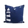 Lighthouse Watch 45cm Cushion Pillow Square - White/Blue
