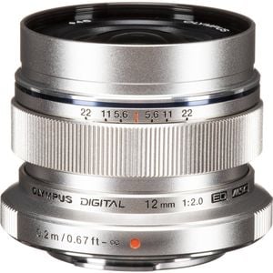 Olympus 12mm f/2.0 Lens - Silver