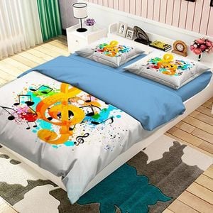 3D Colorful Notes 019 Bedding Set Pillowcases Quilt Duvet Cover Set Queen King