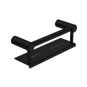 Nero Mecca Care 25mm Grab Rail With Shelf 300mm Matte Black