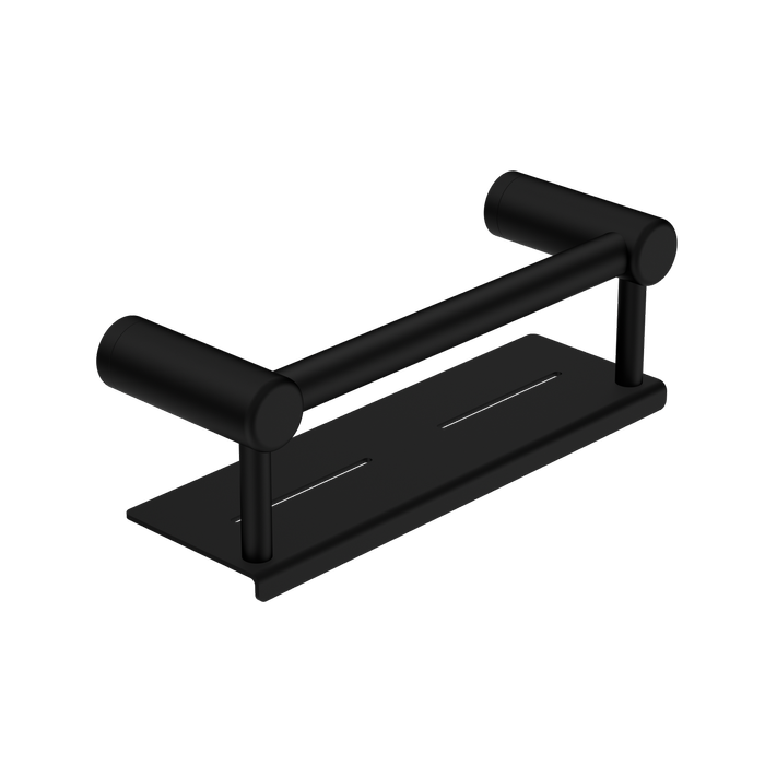 Nero Mecca Care 25mm Grab Rail With Shelf 300mm Matte Black