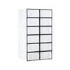 12pcs Plastic Shoe Display Cases Stackable Storage Organiser Box White