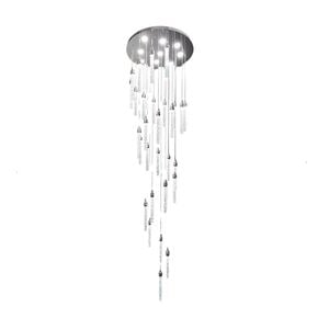 Element Lighting LENA 30 Stick Crystal Chandelier Tri-colour LED (Chrome)