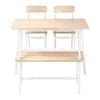 Artiss Dining Table and Chairs Set of 4 Bench Kitchen Furniture Natural and White
