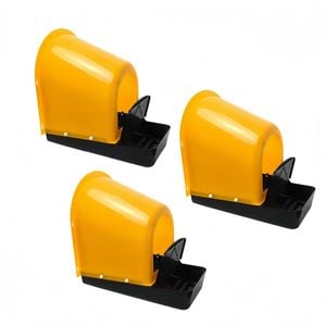 Yes4pets 3x Large Yellow Roll Out Nesting Box For Chickens With Egg Collection Tray And Wall Mount