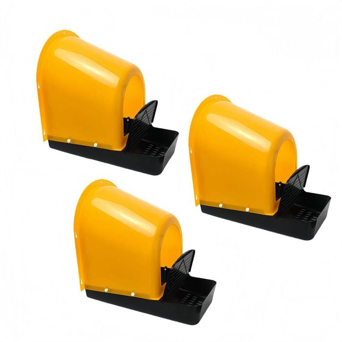 Yes4pets 3x Large Yellow Roll Out Nesting Box For Chickens With Egg Collection Tray And Wall Mount