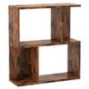 Costway 3-tier Compact Bookshelf Display Rack Storage Bookcase Nightstand Brown