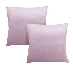 Alastairs Augusta Blush Pair of Flannel Fleece European Pillowcases 65 x 65 cm