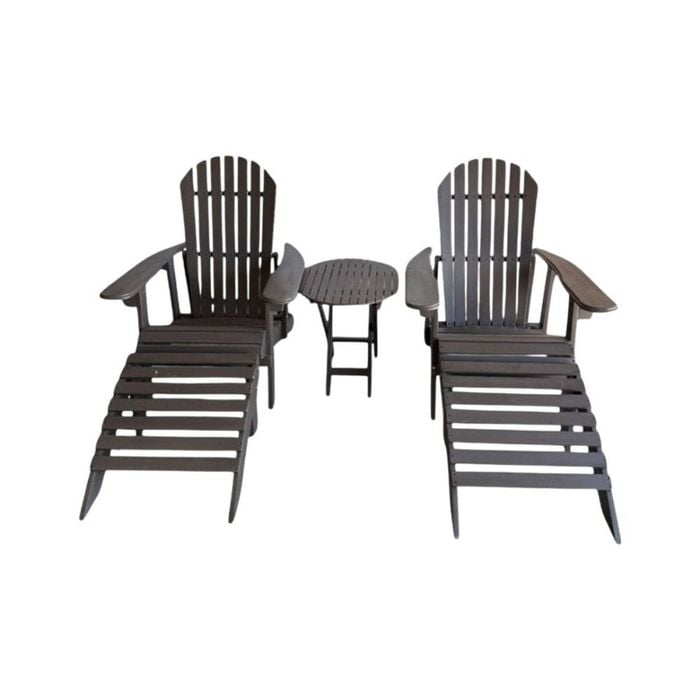 Luna 5-Piece Adirondack Outdoor Set with Leg Rest