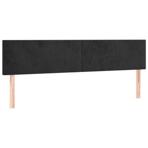 vidaXL Headboards Upholstered Wall Bed Header Bedroom 2 pcs Black 80 cm Velvet