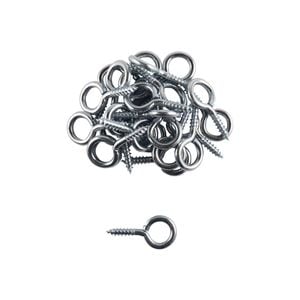 Everhang 4mm Zinc Plated Screw Eye Hook - 25 Pack