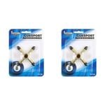 2PK Formula Sports Cue Stick Tip X Rest Accessory - Brass