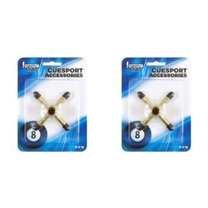 2PK Formula Sports Cue Stick Tip X Rest Accessory - Brass