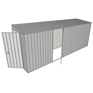 Build-A-Shed 1.2 x 5.2 x 2.0m Skillion Single Hinged Side Door Shed - Zinc
