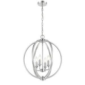 Telbix Kendall Modern Pendant Hanging Lamp Light Metal Chrome Gloss