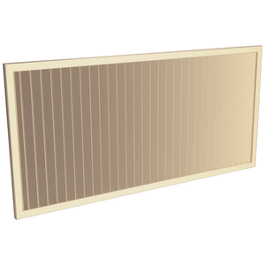ProtectorAl 1001 - 2000 x 300 - 1000mm Primrose Vertical 5mm Overlap Aluminium Welded Louver Panel