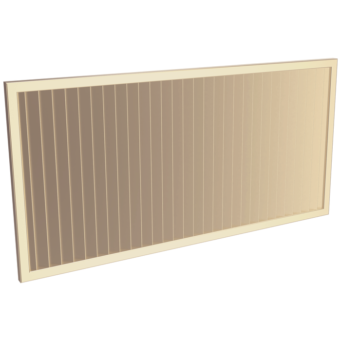 ProtectorAl 1001 - 2000 x 300 - 1000mm Primrose Vertical 5mm Overlap Aluminium Welded Louver Panel