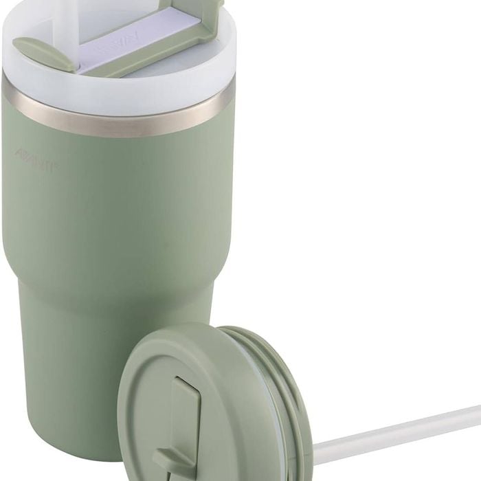 Avanti Hydroquench Insulated Smoothie Tumbler With 2 Lids 550ml - Agave