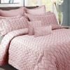 Ramesses 9 Piece Ultrasonic Comforter Set King Rose Pink