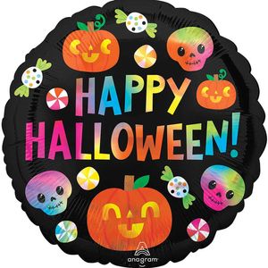 Halloween Cuties Holographic Print 45cm Round Foil Balloon