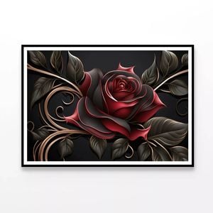 Roses Artistic Flower Design  Print 100% Australian Made 90x60cm  (Poster)