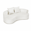 Airluxe Lunara Cream 200cm 2 Seater No Assembly Curved Compressed Sofa
