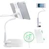 Urbanoki Gooseneck Phone Holder Flexible Clamp Mount For Bed Desk - White