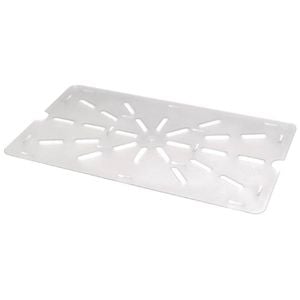 Vogue Gastronorm Drainer Plate Clear Polycarbonate 1/1 Kitchen Food Storage