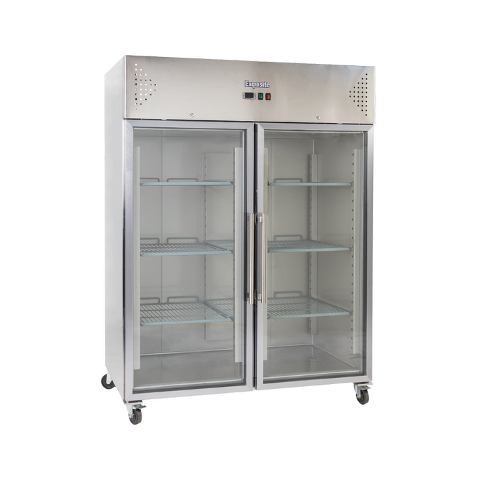 Exquisite Two Glass Doors Upright Storage Refrigerators 1476 Litre