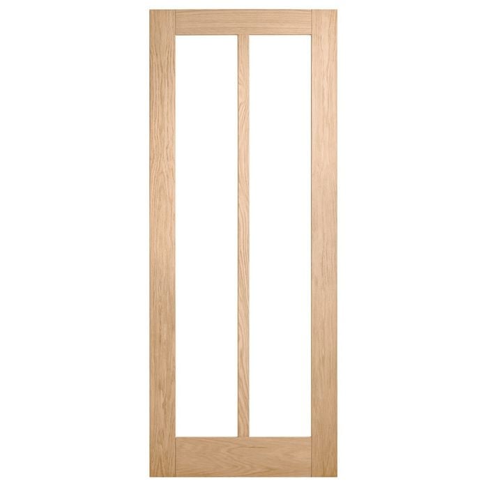 Corinthian 2340 x 620 x 35mm Internal Door White Oak Moda Clear Glass AMODG17
