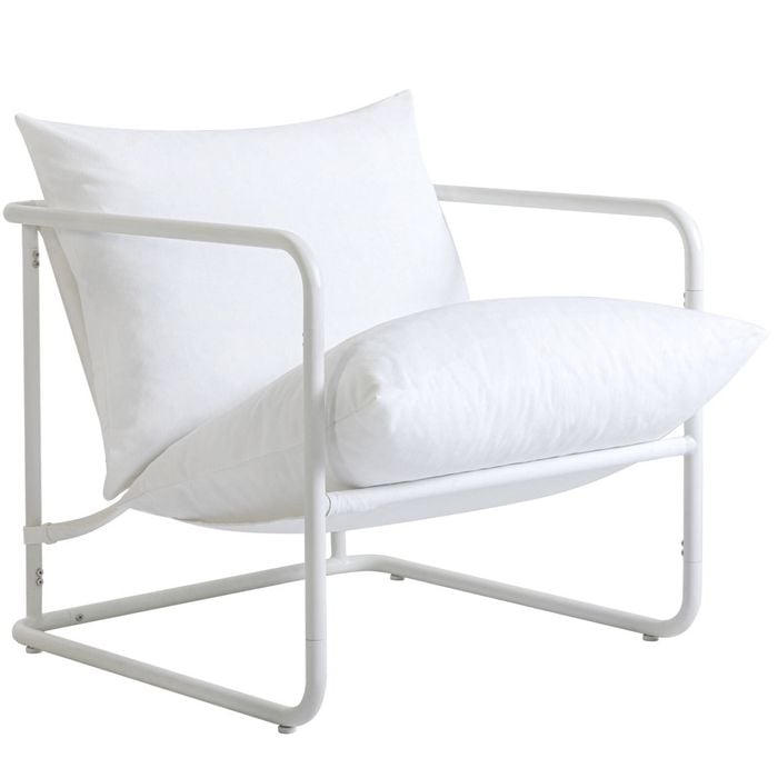 Zinus Outdoor Chair Stainless Steel Water Resistant White