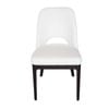SK Designer Living | Maribel Upholstered Boucle Dining Chair | Black Legs - White Bouclé
