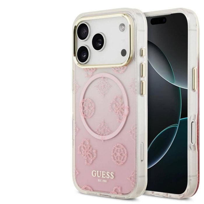 Guess Peony Gradient Glitter Edition for iPhone 17 Pro Max - Pink