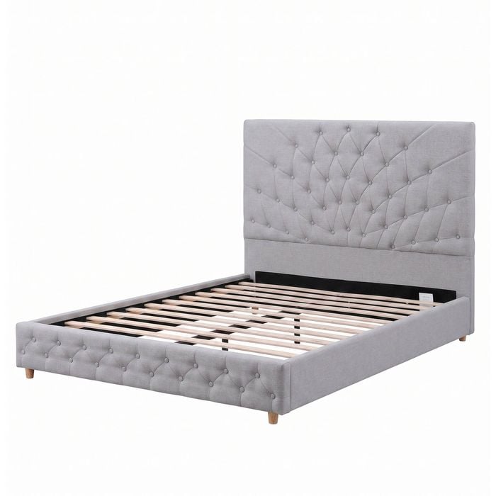 Artiss Double Bed Frame Grey
