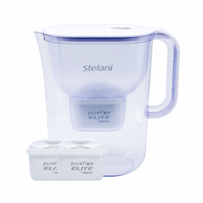 Stefani Clear PureFlow Elite 3.8 Litre Water Filter Jug with 2 x Replacement Filters