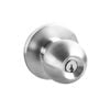 Delf Satin Chrome Fire Rated Entrance Knob Set