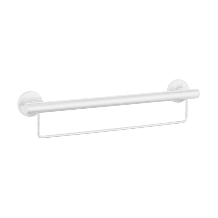 evekare 600mm White Grab Rail With Towel Holder
