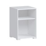Practa White Bedside Table Bedroom Furniture - White