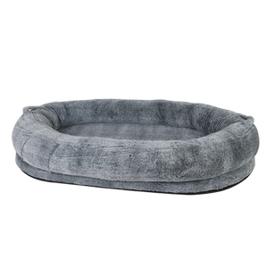 BingoPaw Giant Oval Dog Bed Extra Large Dog Bed with Blanket 170x110x35cm