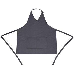 Whites Service Bib Apron V Neck Charcoal Hospitality Catering Uniform