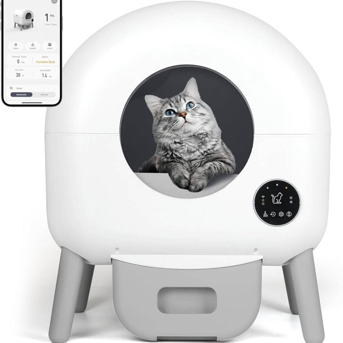ADVWIN Automatic Smart Cat Litter Box Self-Cleaning WiFi Remote App Control