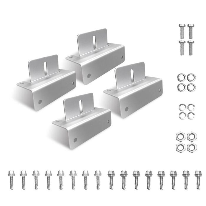 Exotronic Silver Z Aluminium Solar Panel Brackets