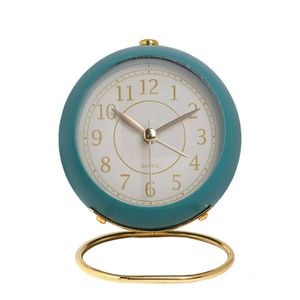 Catzon Retro Alarm Clocks Silent Non-ticking With Light-dark Blue